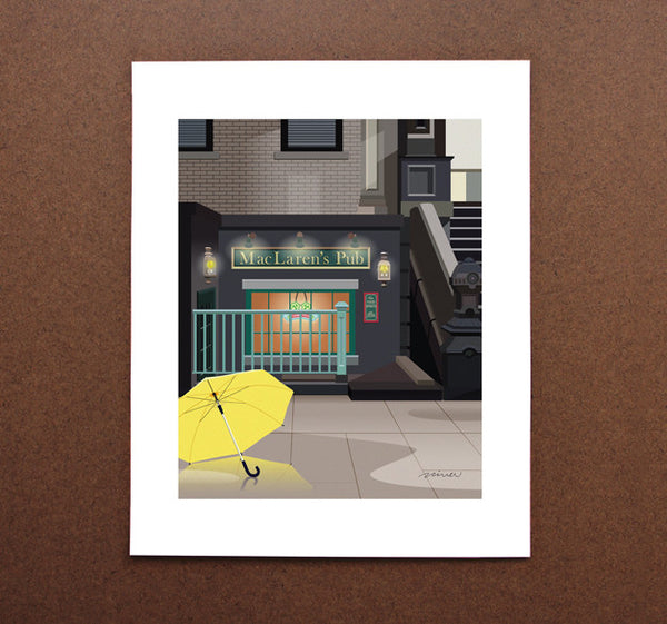 MacLaren's Pub with Yellow Umbrella - How I Met Your Mother